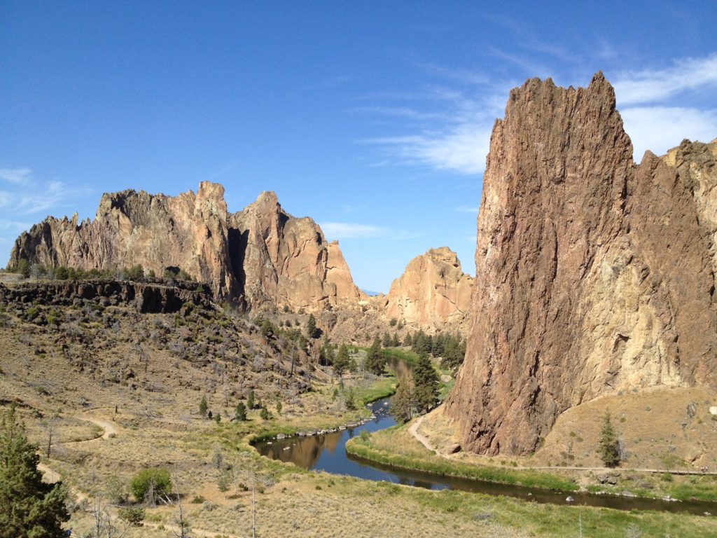 View from the stairs at Smith Rock State Park