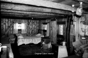 orig cabin interior bw